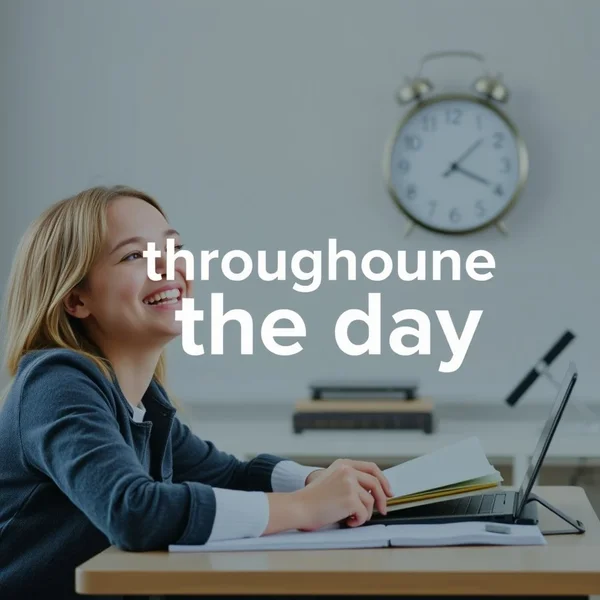 A clock showing time passing throughout the day
