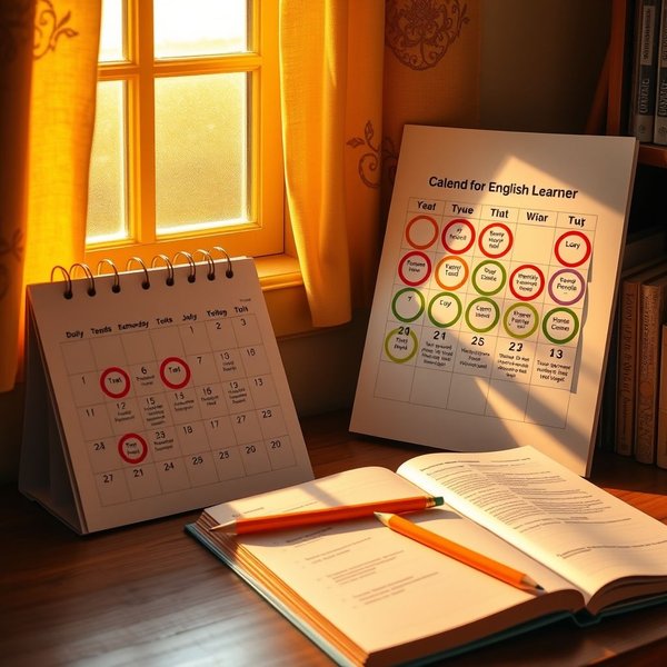 Image of a calendar showing several days marked off to illustrate the phrase 'for several days'