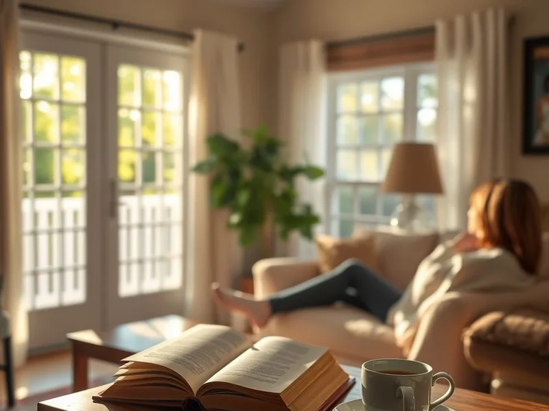 Saat 15.00’ü gösteren bir saat ve pencereden dışarıda güneş, “in the afternoon” ifadesini görselleştiriyor