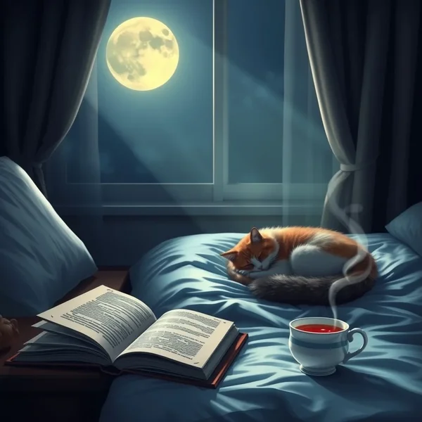 Un ciel sombre avec des étoiles et une lune, illustrant le concept de "during the night"