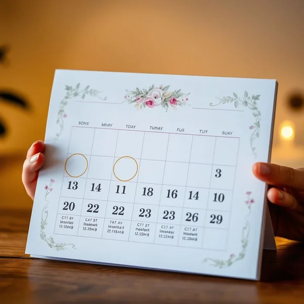 Image of a calendar showing several days marked off to illustrate the phrase 'for several days'