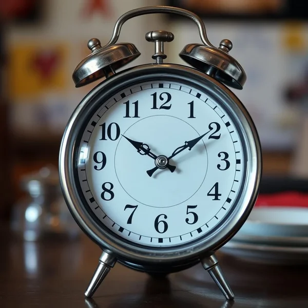 A clock showing time passing throughout the day