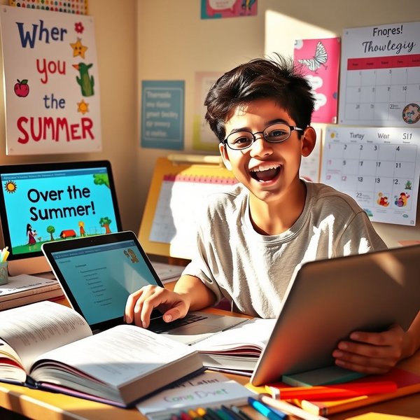 استخدام عبارة "over the summer" في الإنجليزية