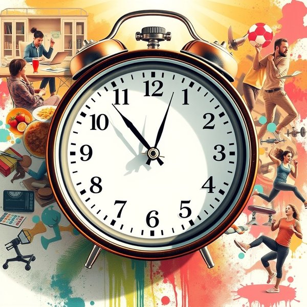 นาฬิกาที่แสดงเวลาผ่านไป throughout the day