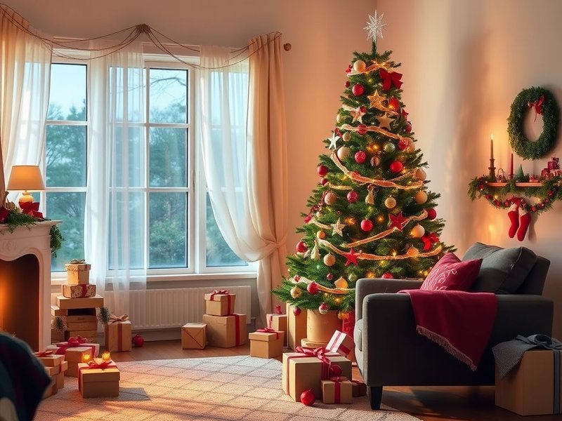 Een familie verzameld rond een boom during Christmas