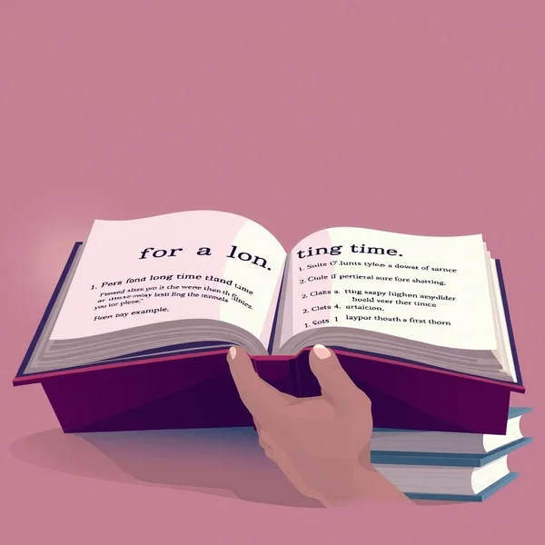 Een zandloper die het verstrijken van de tijd laat zien, ter illustratie van de uitdrukking "for a long time"