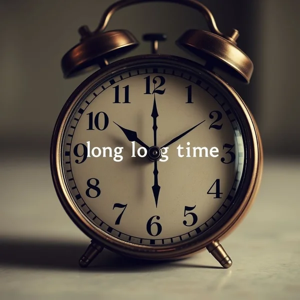 นาฬิกาทรายแสดงการผ่านของเวลา สื่อความหมายของวลี "for a long time"