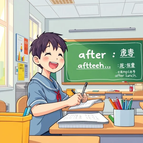Using the phrase after lunch in English sentences