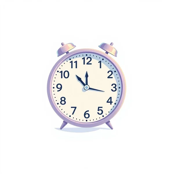 A clock showing a time after midnight