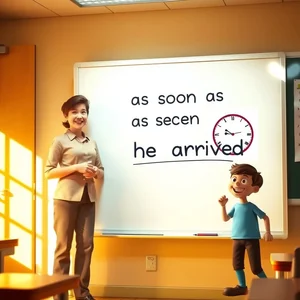 As Soon As He Arrived 완전 정복 간단한 문법 가이드