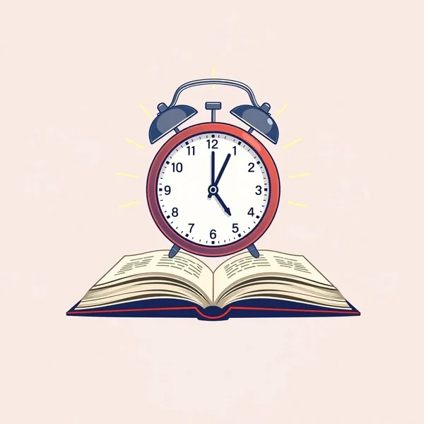 A clock showing a specific time to represent using 'at that moment'