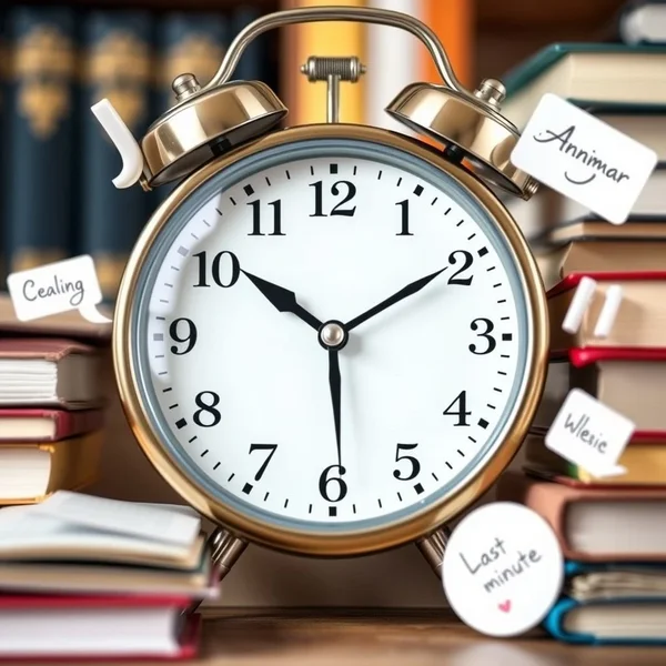 A clock showing the time as 11:59, illustrating the concept of 'at the last minute'