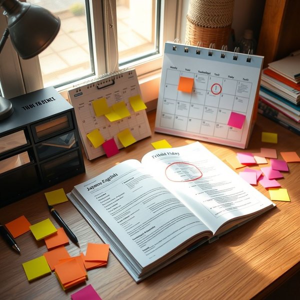 A calendar showing a deadline for by next Friday