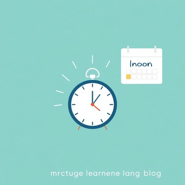 by noon의 마감 의미를 보여주는 오전 11시 55분을 가리키는 시계
