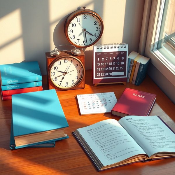 Een klok en een kalender die een deadline laten zien ter verklaring van de uitdrukking by that time