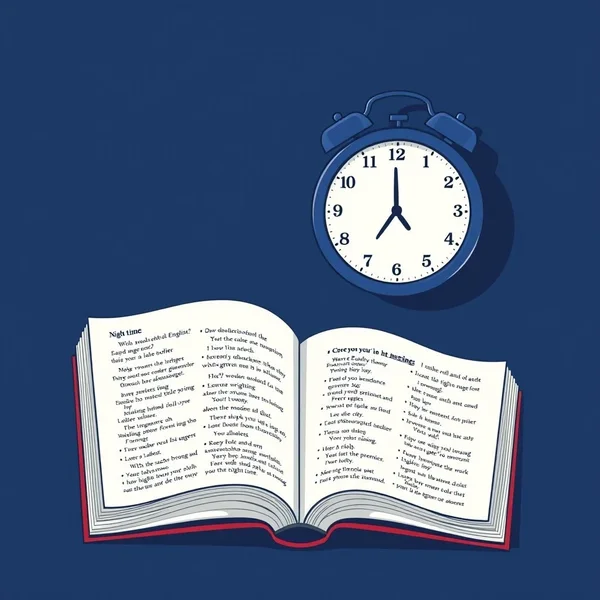 A clock showing a time after midnight