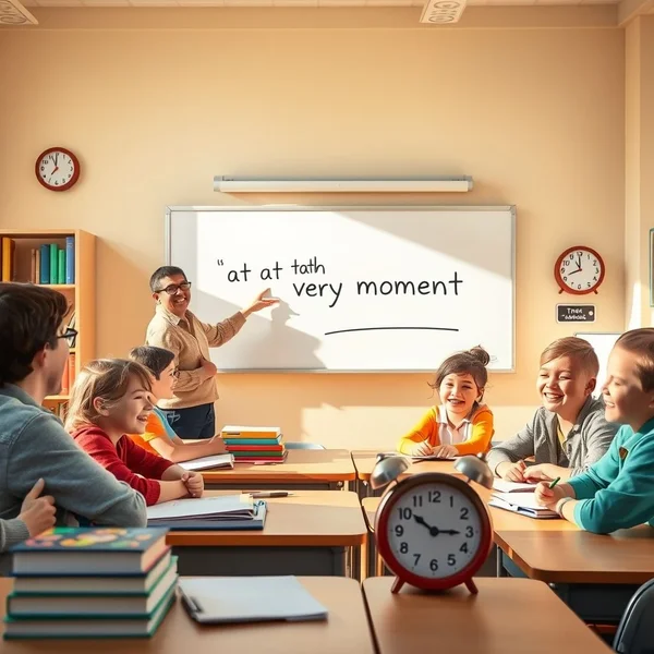 Using "at that very moment" to show a specific time