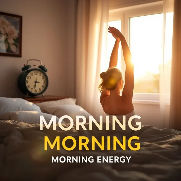 Mulher acordando ao nascer do sol, ilustrando a frase "at the crack of dawn"