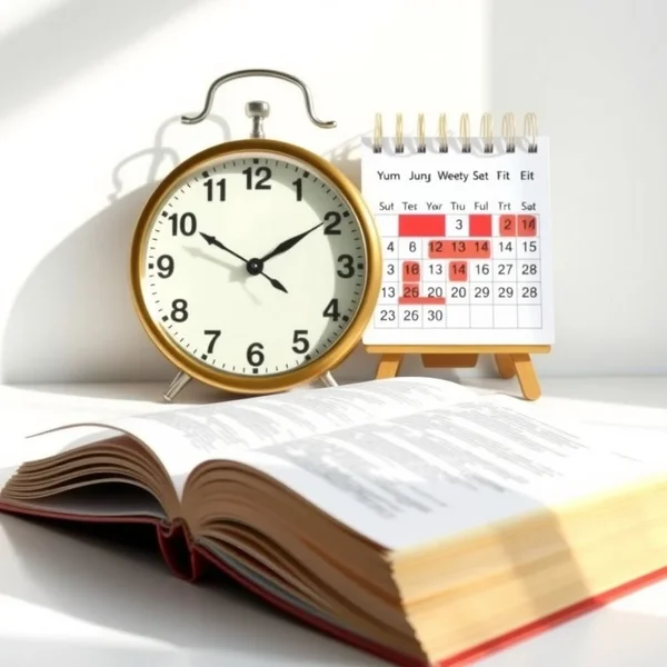 Um relógio e um calendário mostrando um prazo para explicar a expressão by that time