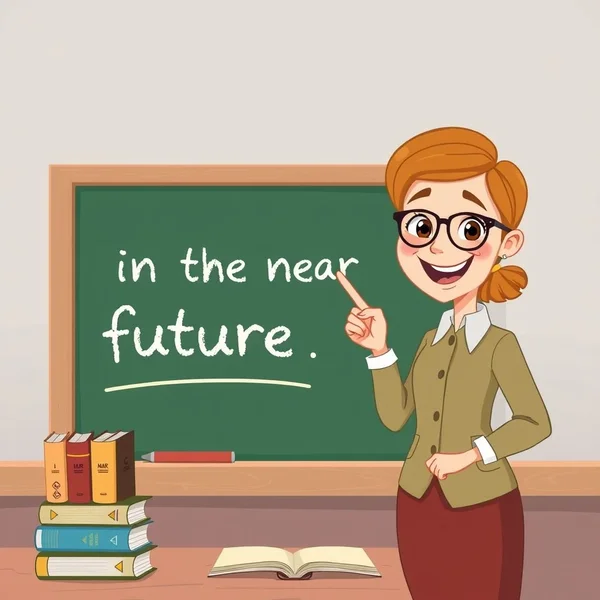 Usando a locução adverbial in the near future em uma frase