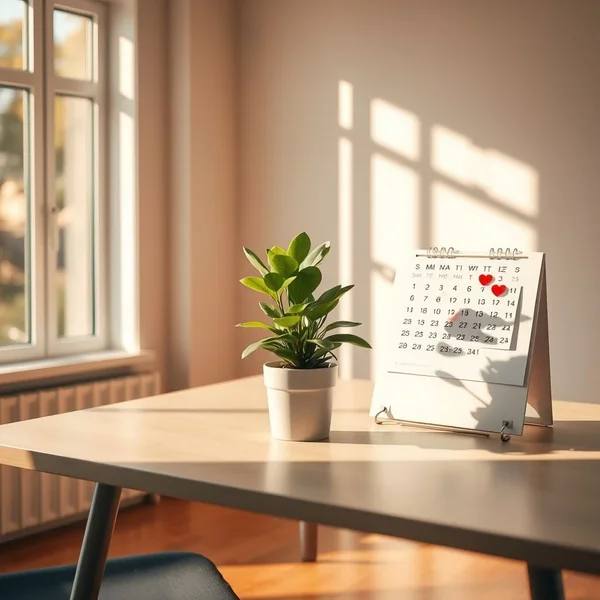 A quiet office with a plant being watered, signifying care during their absence