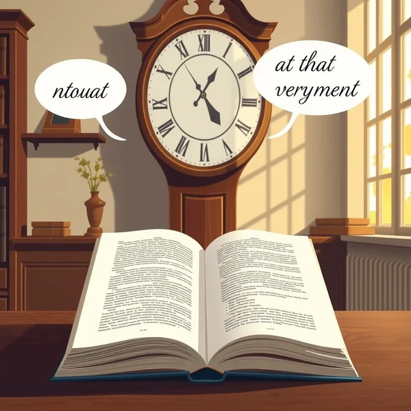 Using "at that very moment" to show a specific time