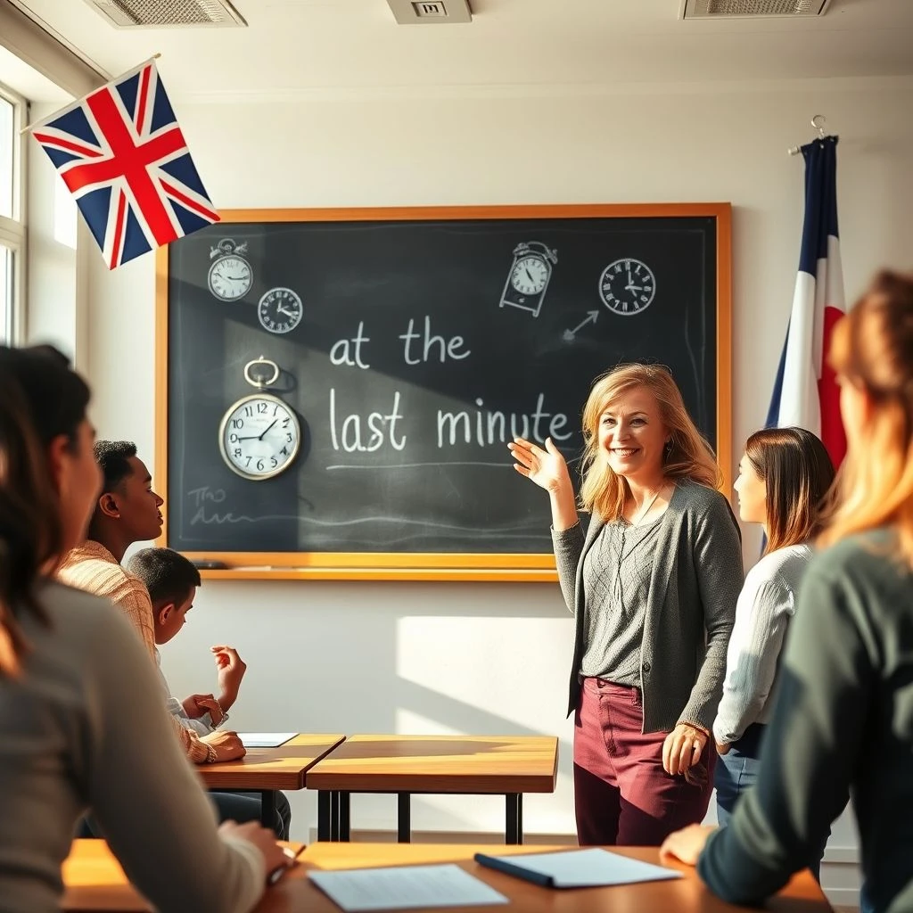Maîtriser « at the last minute » Guide de grammaire pour apprenants FLE