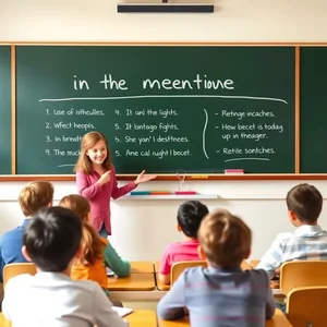 Maîtriser “In the Meantime” en anglais : guide simple de grammaire ESL