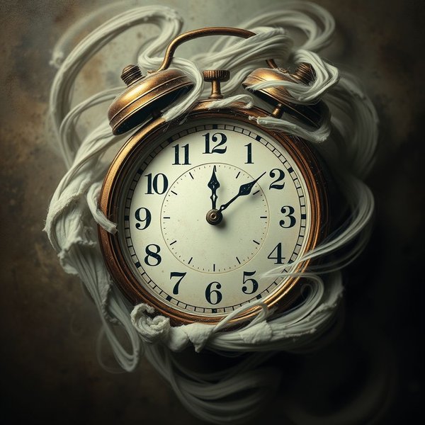 A clock showing a specific time to represent using 'at that moment'
