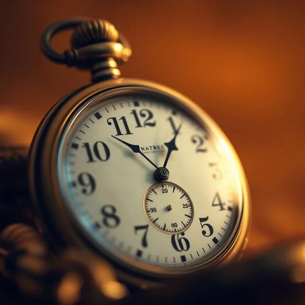A clock with hands moving quickly to show the meaning of "in just a moment"