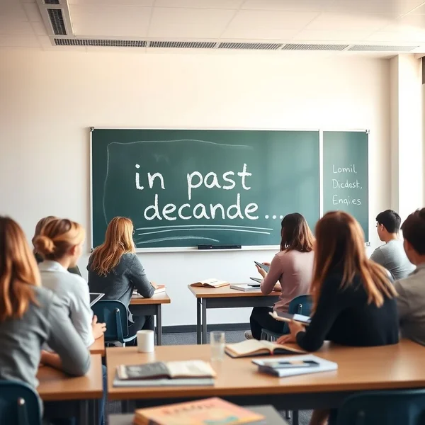 Een tijdlijn die snelle technologische veranderingen in the past decade toont.