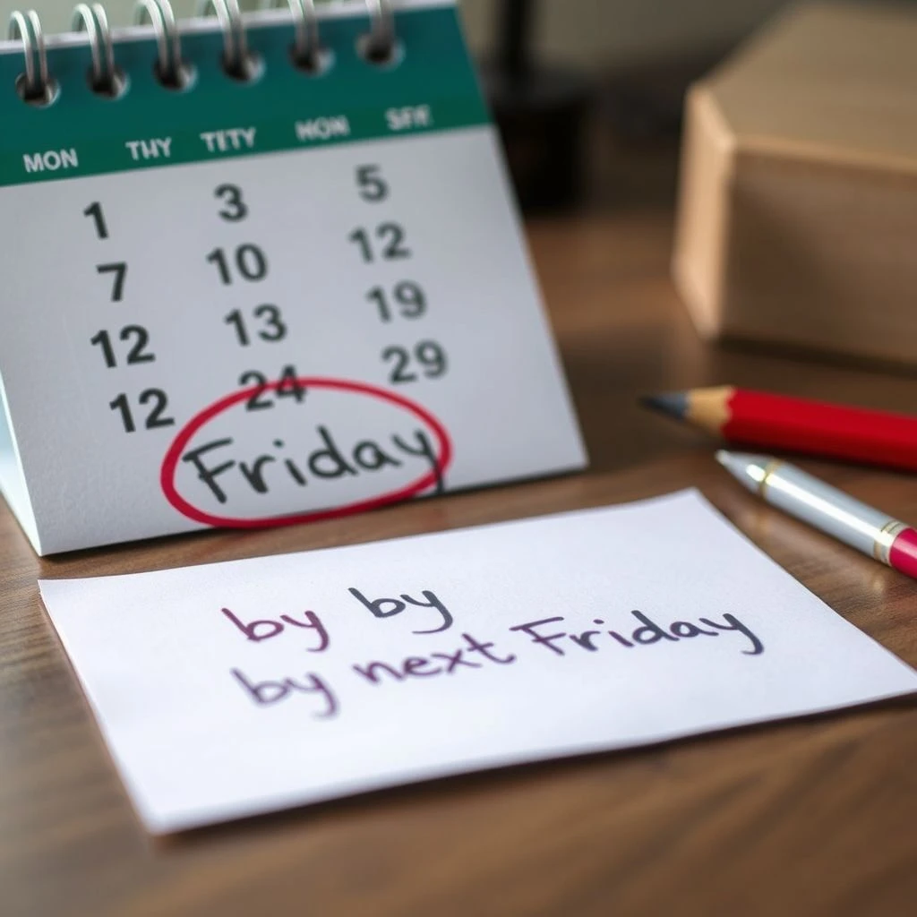 Die Meisterung von By Next Friday Ein einfacher Grammatikleitfaden für Fristen