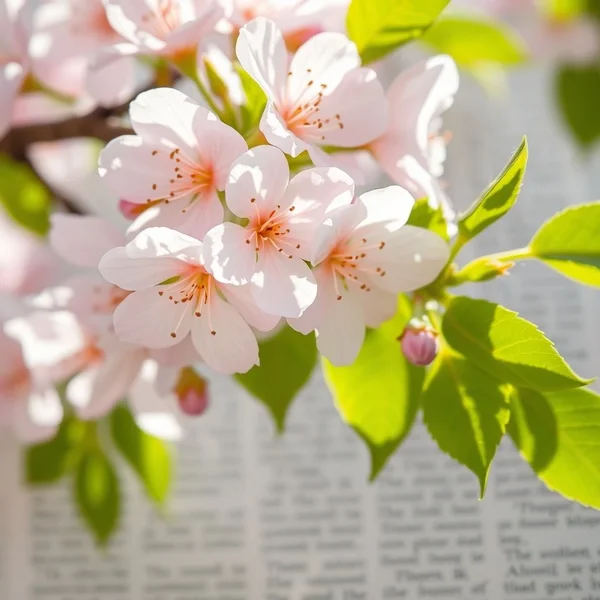Bunga bermekaran in early spring untuk menunjukkan makna frasa