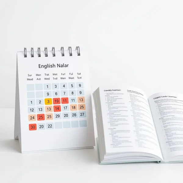 Sebuah kalender dengan beberapa bulan terakhir disoroti untuk menjelaskan arti dari "in recent months"
