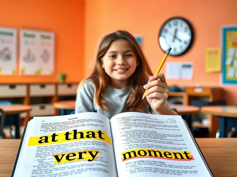 Использование "at that very moment" для указания конкретного момента времени