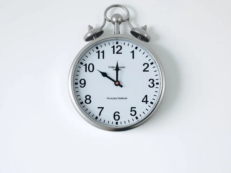 A clock showing 11:55 AM, illustrating the deadline meaning of by noon
