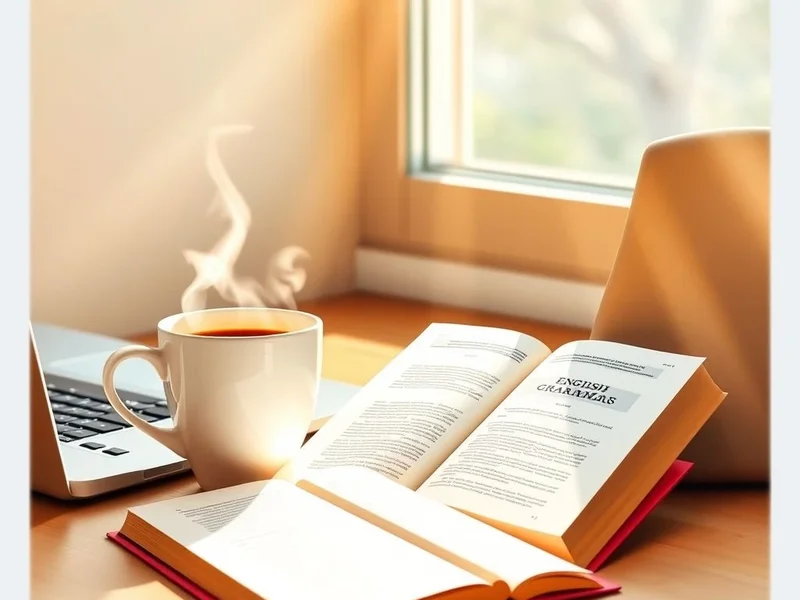 Чашка кофе на столе рядом с ноутбуком, иллюстрирующая рабочий день, начавшийся "since this morning"