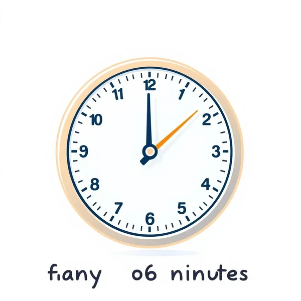 A clock face showing the passage of one hour to represent 'in the next hour'