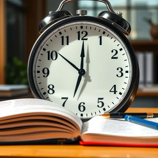 Un orologio che segna le 11:55, a illustrare il significato di scadenza di by noon