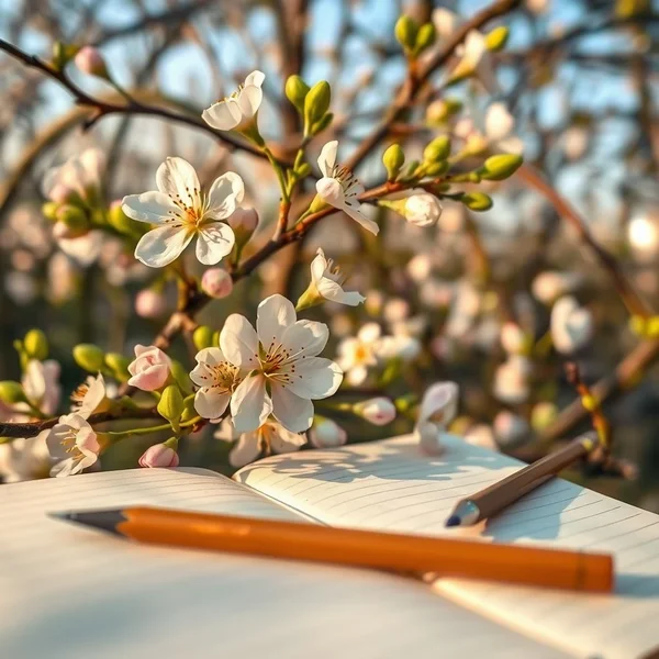تفتح الأزهار in early spring لشرح معنى العبارة