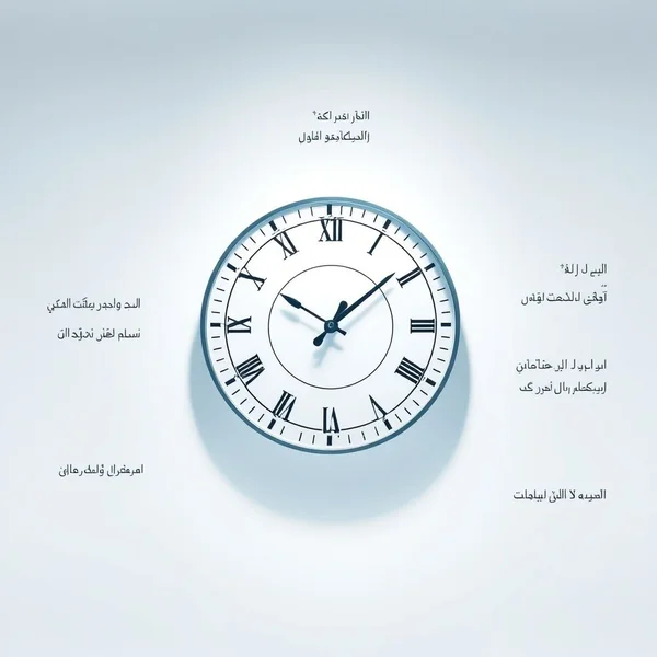 A clock face showing the passage of one hour to represent 'in the next hour'