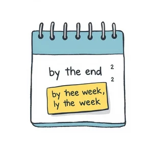 إتقان by the end of the week: دليل مبسط، أمثلة وتجنب الأخطاء