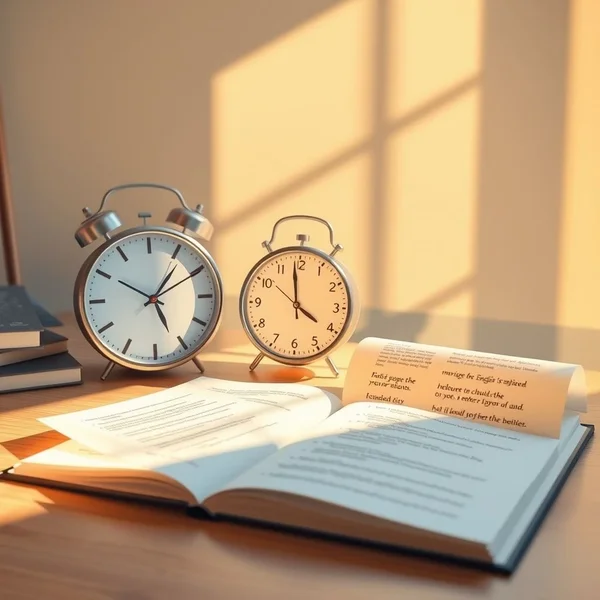ساعة تُظهر مرور دقائق قليلة، لتوضيح عبارة "after a few minutes"