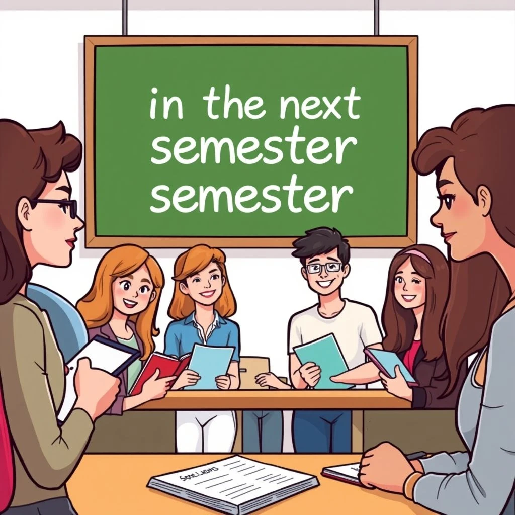 اتقان عبارة in the next semester في تعلم الإنجليزية بسهولة ودقة