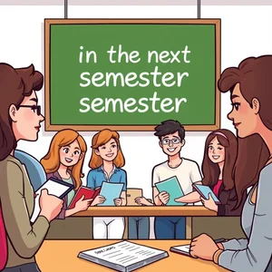اتقان عبارة in the next semester في تعلم الإنجليزية بسهولة ودقة