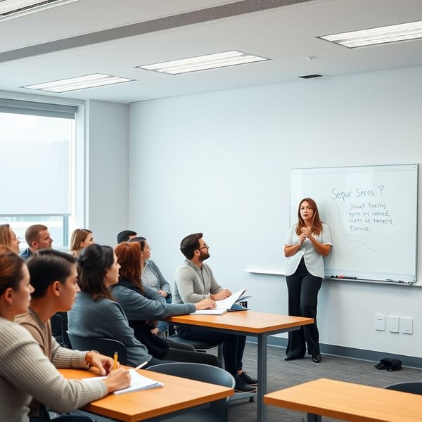 Students taking notes during the lecture