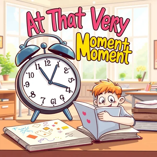 Using "at that very moment" to show a specific time