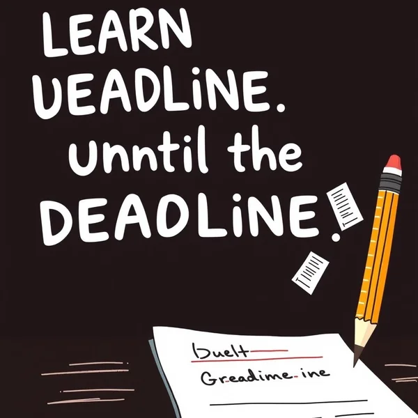 A calendar with a date circled, illustrating the concept of 'until the deadline'