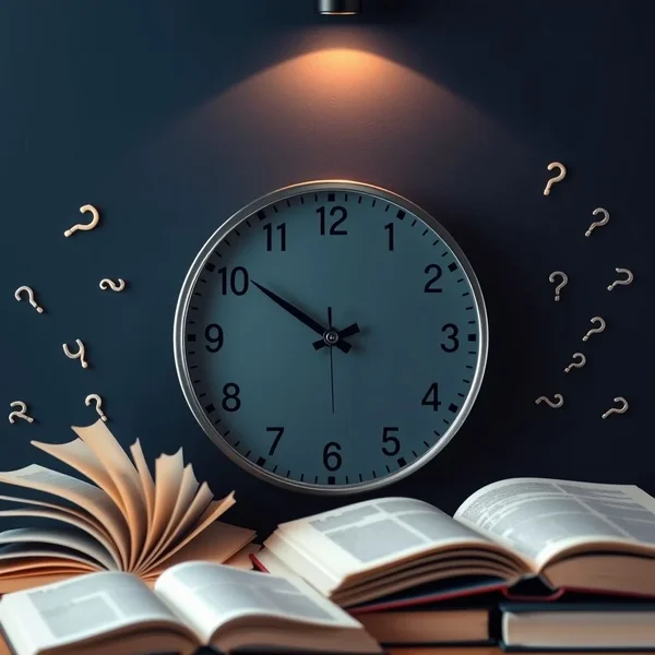A clock showing a time after midnight