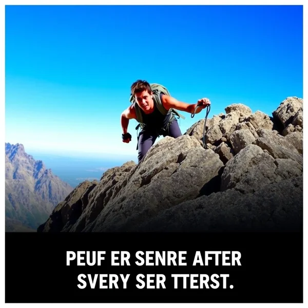 A rock climber reaching the top of a cliff after several attempts